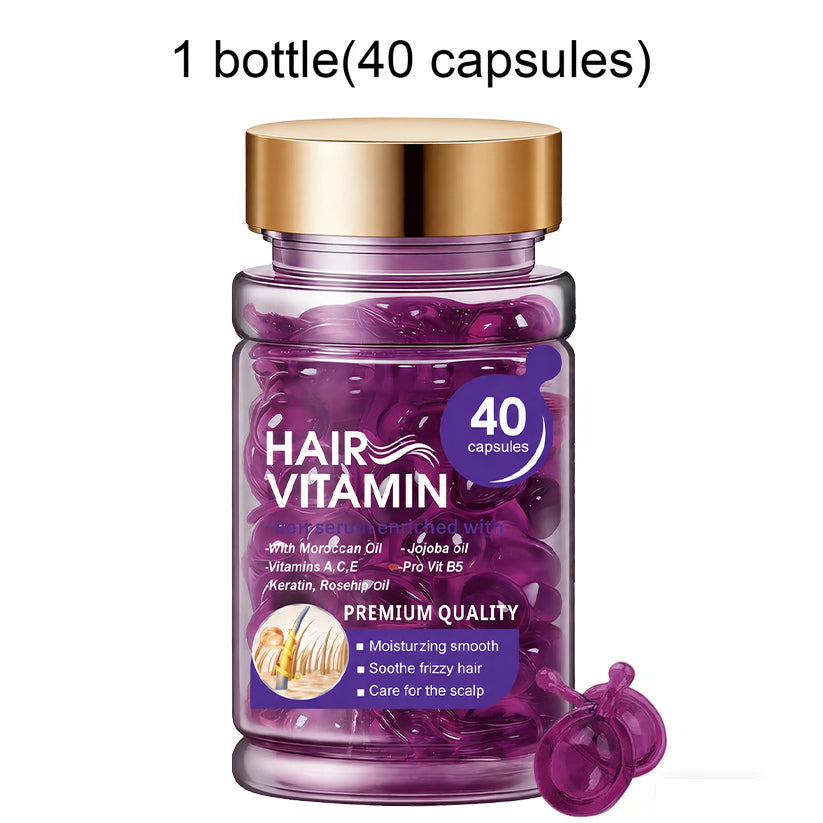 Hair Vitamin Capsules with Violet & Argan Oil for Frizz Control💜Frizz-Free Hair in Just One Capsule ✨