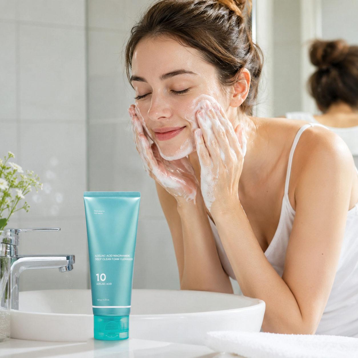 FORM / 04 | Azelaic Acid Gummy Whip Cleanser with Niacinamide for Pore Cleansing