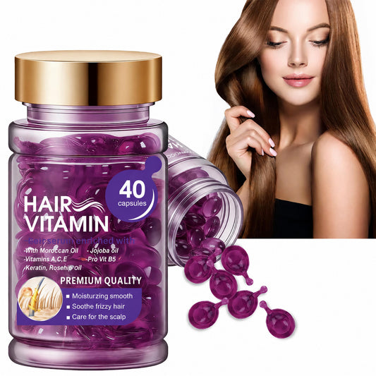 Hair Vitamin Capsules with Violet & Argan Oil for Frizz Control💜Frizz-Free Hair in Just One Capsule ✨