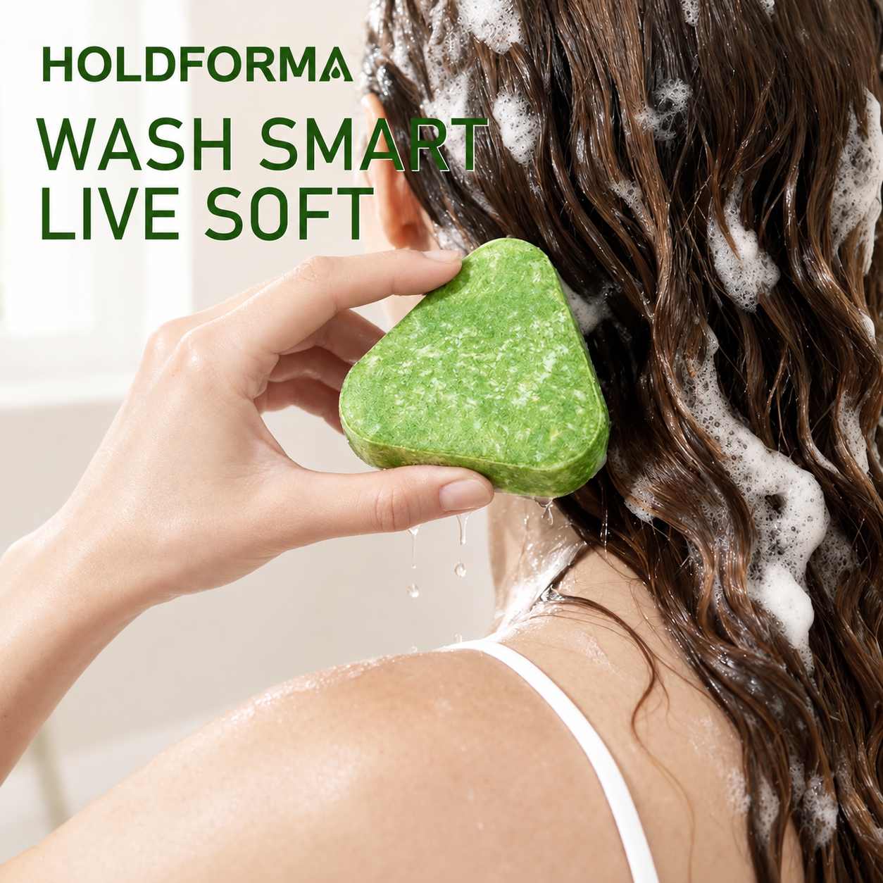 Anti Hair Loss Shampoo Bar - Polygonum, Ginseng & Tea Tree, Strengthens Roots, Reduces Hair Fall, for Thinning Hair, Sulfate-Free, Herbal Hair Growth Soap