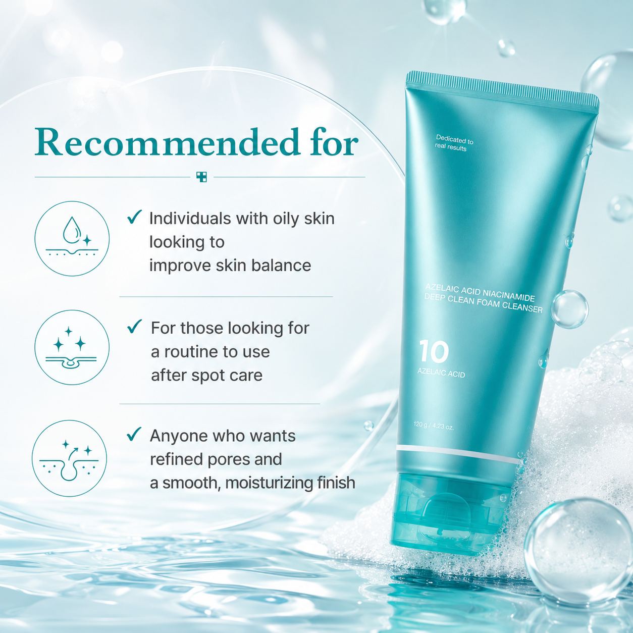 FORM / 04 | Azelaic Acid Gummy Whip Cleanser with Niacinamide for Pore Cleansing