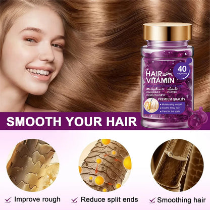 Hair Vitamin Capsules with Violet & Argan Oil for Frizz Control💜Frizz-Free Hair in Just One Capsule ✨